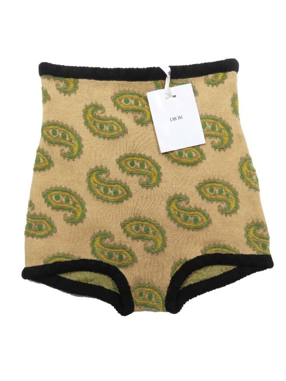 Dior Un Paisley High Waist Shorts Total Pattern XS Beige